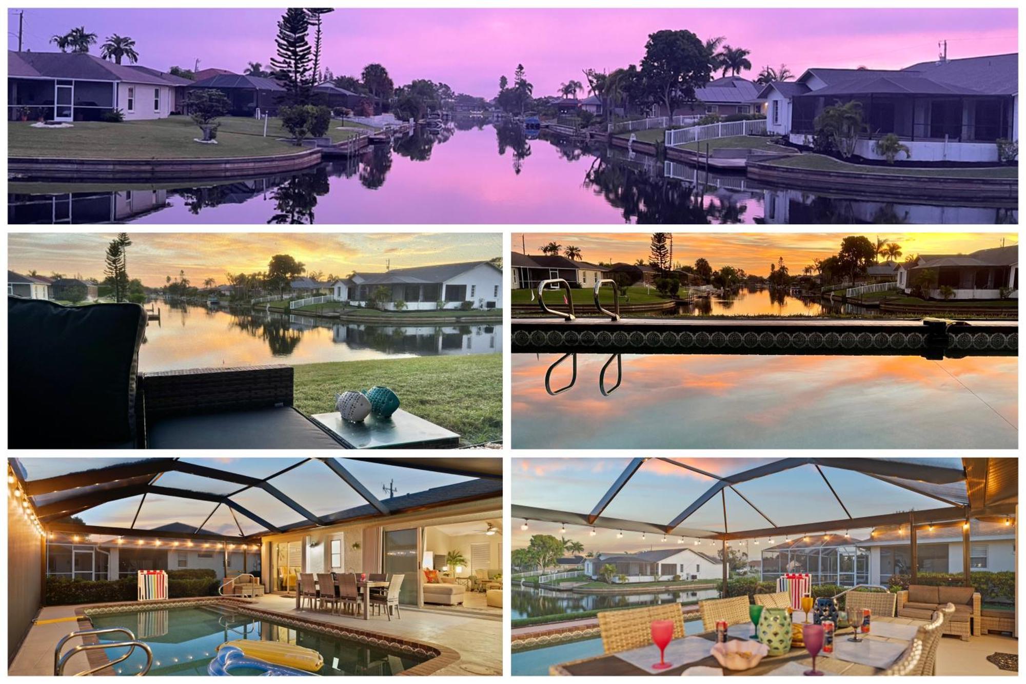 קייפ קורל Serenity Waterfront Villa With King Suite, Private Pool, Great Lanai Enclosure And Long Water Views מראה חיצוני תמונה
